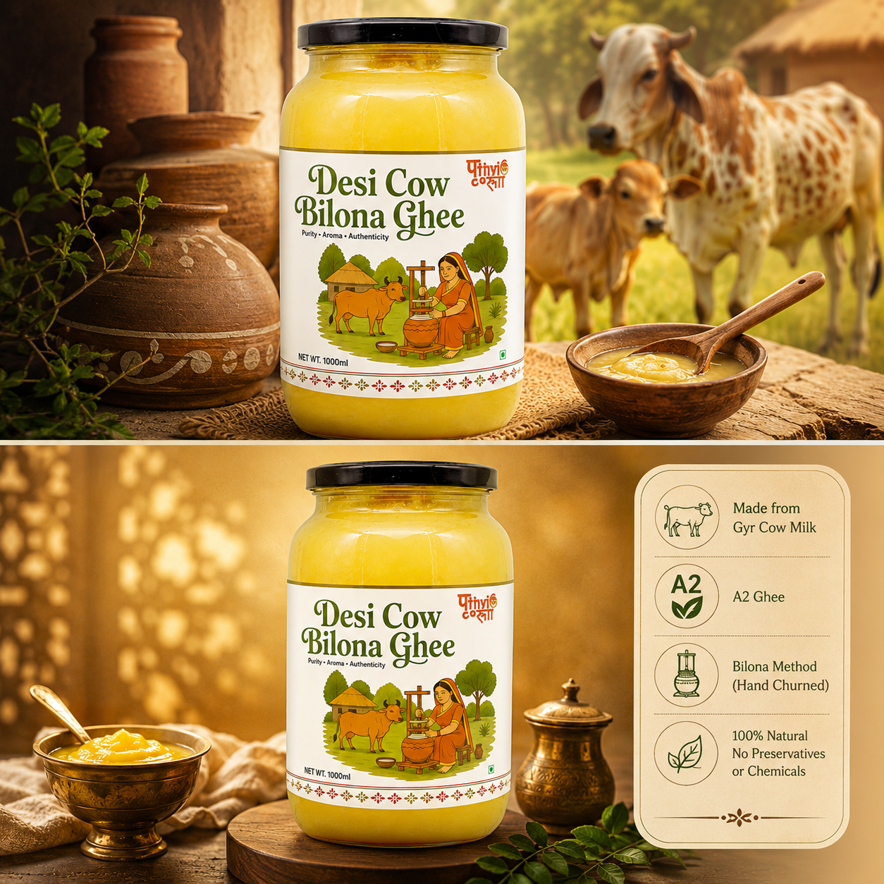 Desi Cow Bilona Ghee - A2